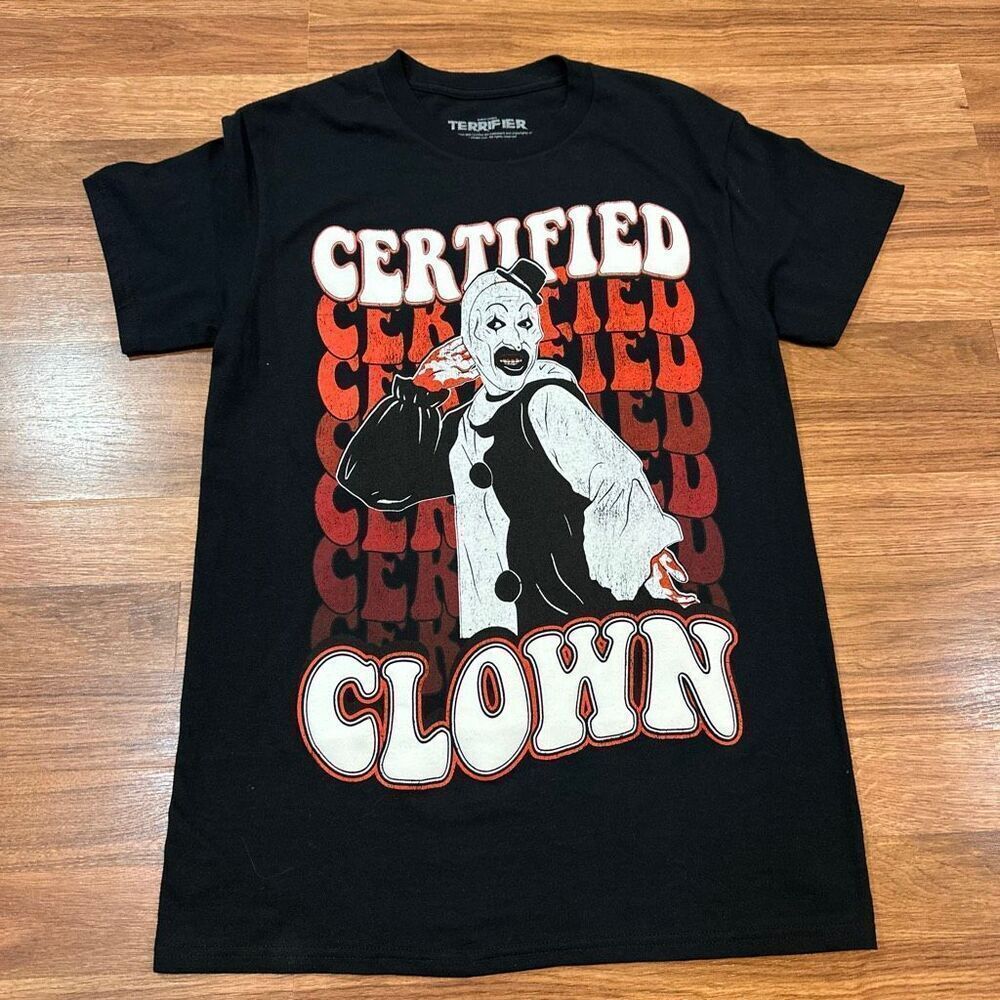 Terrifier Art the Clown Short Sleeve T-shirt Black | Size Small